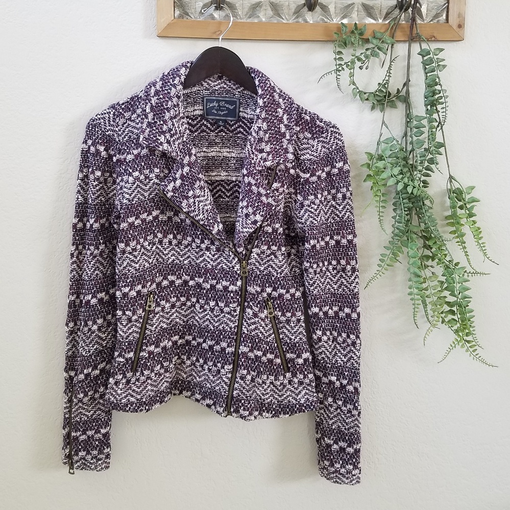 Lucky Brand Knit Moto Jacket